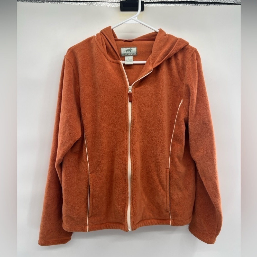 Horny Toad full zip sweatshirt hoodie size L peach